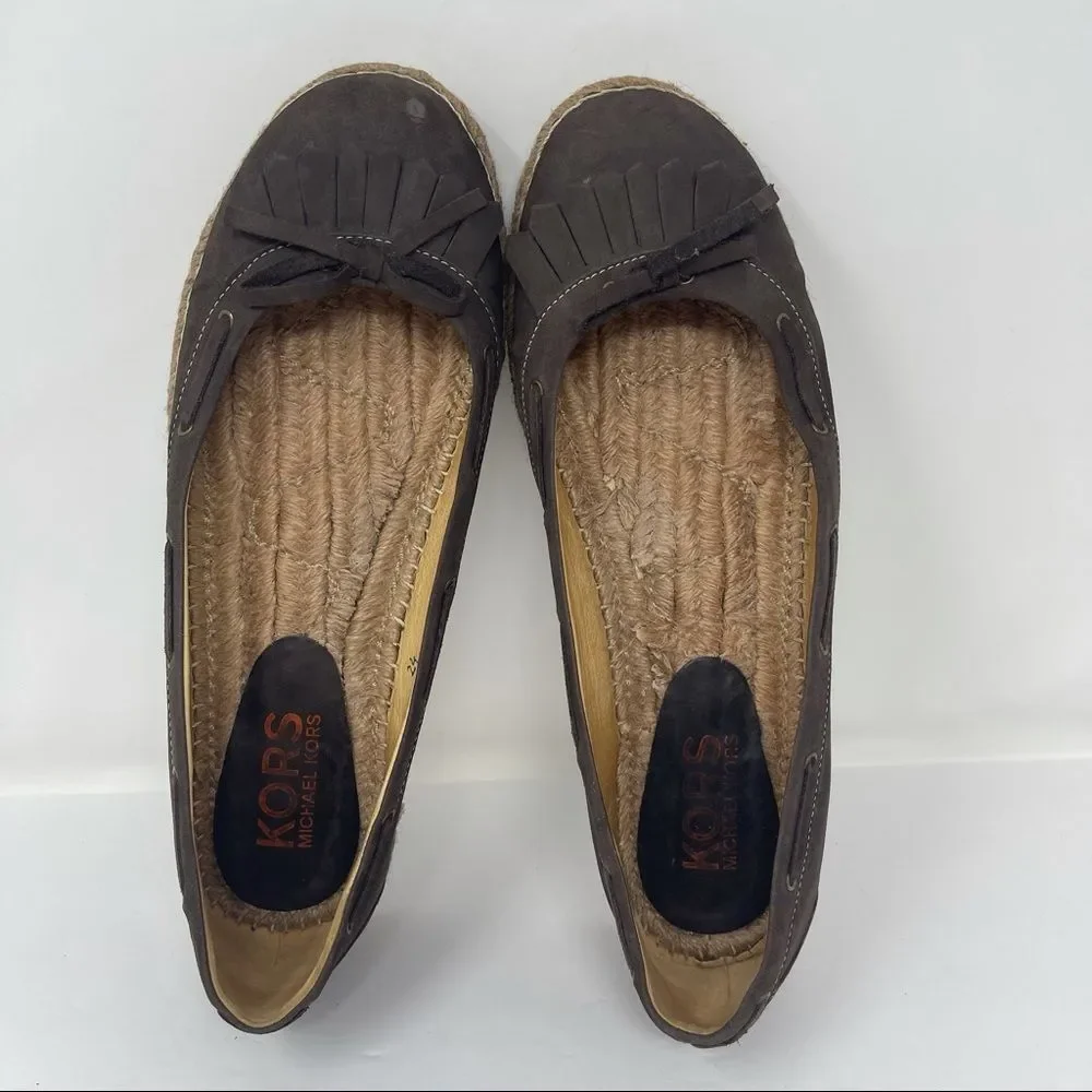 Michael Kors Espadrilles Leather Flats Siz e10